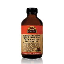 Okay 퓨어 내추럴 블랙 자메이칸 캐스터 with 티 트리 오일, 1개, 118ml
