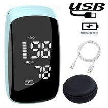 충전식 손가락 맥박 산소 농도계 USB 충전식 산소 농도계 SpO2 PR 의료용 혈액 산소 심박수 건강 모니터 어린이 및 성인용, 중국, C