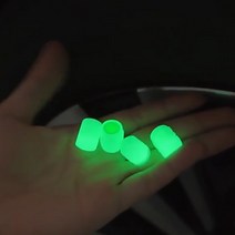 자동차 오토바이 야광 형광 타이어 밸브캡 그린 4P, 8p