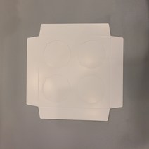 머핀 컵케익 4구 상자 고정용 트레이 속지 x 10개, 화이트