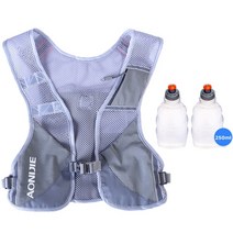 트레일조끼 anonijie reflective night running vest 배낭 하네스 물병 러닝 마라톤 하이킹 수화 배낭 팩 가방, 1-회색