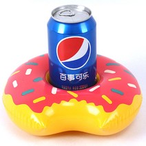 에픽탱크 야자수 컵홀더 물놀이튜브 컵받침, 06도넛코스터(딸기), 1개
