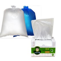 우리엄마 뽑아쓰는 분리수거용 쓰레기 봉투 50매 60L 투명 청색, 60리터 투명