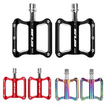 GUB 자전거 페달 GC020 알루미늄 합금 초경량 크롬 차축, 1개, 레드