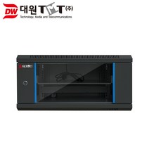 대원 허브랙 랙마운트 6U H300xD450xW600 CCTV보관 유치원 어린이집 필수 H300, 블랙 바퀴포함 DW-H300B