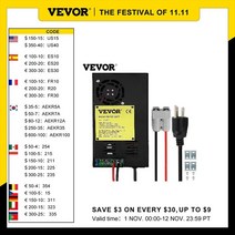 전기차 충전기 가정용 유니코드 휴대용 7kw vevor rv 전원 변환기 배터리 30a-100a 500w-1500w 110v ac 12v dc rv 배터리 충전 또는 12v, 30a 500w
