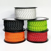 IORDIZ 텐트 타프 빛반사 스트링 6mm x 30M, [화이트] 6mmX30M