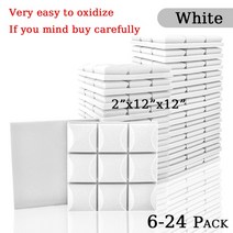 발전기방음박스 방음재 흡음재 사운드 흡수 폼 어쿠스틱 스폰지 스튜디오 방음 벽 6 개, 13.White - Medium Density - 6