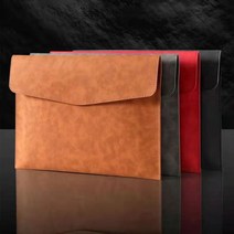 인조가죽 서류파우치 파일가방 패드보관 A4 클러치백, 브라운