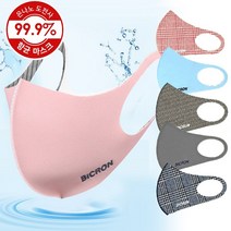 비크론 은나노 도전사 3D 연예인 항균 면 마스크, 1개, 1개, 연한핑크