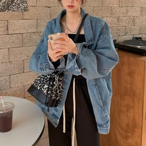 넷투넷코리아 여성 캐주얼 자켓 빅사이즈 루즈핏 데님 청자켓 점퍼