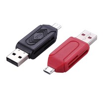 sd 카드 리더기 usb 2 in 1 다기능 2.0 otg tf 어댑터 지원 삼성 갤럭시 노트 ii 7100용 htc 새 제품용, 협력사