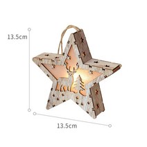 크리스마스트리 크리스마스 LED 조명 목조 주택 캐빈 트리 장식 야외 빌라 풍경 안뜰 정원 배열, 15 Pentagram deer