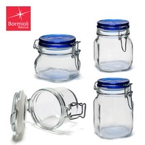 이태리 보르미올리 피도병 유리병 과일청 잼 밀폐용기, 09.피도 4000ml, 블루