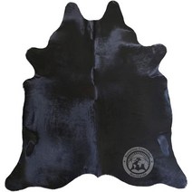 정품 블랙 소가죽 러그 어바웃. 사이즈 6x6-7ft. 180x220cm