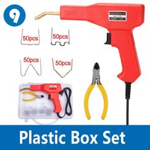 휴대용 가정용 용접기 레이저 아크 스팟 전기 용접기 핸디 플라스틱 용접 총 차고 용접 기계 핫 스테이플러 기계 스테이플 pvc 수리 기계 자동차 범퍼 수리 도구, 플라스틱 상자 세트