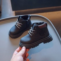 방한 부츠 겨울 신발 털 Autumn Winter Kids Boots Fashion Baby Shoes Leather Girls Boy's Ankle Boot 2022 C