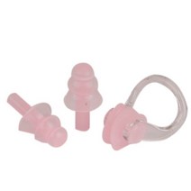 수영 용품 코 클립 귀마개 한 벌 물 방지 장비 실리콘 방수 막힘 이어버드, [04] pink