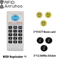 아파트 현관 키 복사 RFID 스마트 칩 카드키 복제 기기 휴대용 기 nfc 리더 125khz t5577 writer 13.56mhz uid 기 프로그래머 기, 패키지 4