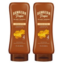 Hawaiian Tropic Island Tanning Lotion 하와이안트로픽 아일랜드 태닝 로션 SPF 4 237ml 2팩, 1개, 236ml