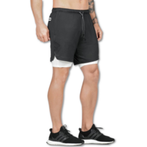 남성 남자 블랙 런닝복 투인원쇼츠 마라톤반바지 레깅스 반바지 러닝복