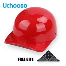 스냅백헬멧 소두핏 헬멧 오픈페이스 성인용 오픈 페이스 여름 레트로 오토바이 빈티지 하프 야구 모자 모토크로스 승마 남자 여자용109685, M_CHINA, Bright red