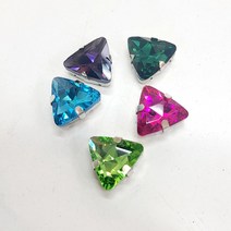 18mm정삼각 캡보석 (5개), 에메랄드