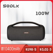 AI스피커 무선 휴대용 차량용 sodlk t300 high power 블루투스 100w 휴대 블루투스 big power with wireless 블루투스 5 2 ipx7 9, 스피커