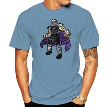 가정용파쇄기 파세기 쇄절기 Foot Clan Le 티셔츠 남성 슈레더 거북이 워드클라우드 여름, 06 Men Haze blue_01 XXS