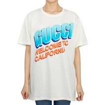 구찌 [구찌] 로고 615044 XJEEB 9095 공용 반팔티셔츠 오버사이즈핏