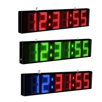 CMOS 양면 방수 타이머 LED 전자 디지털 벽시계 인터벌 전파수신 카운터기 스톱워치 크로스핏 수영장 야외용 고속 카운터업 카운터 다운, FPCT5R양면타이머(빨강+빨강)