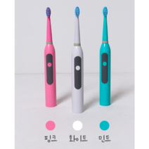 생활백서 음파 전동 칫솔 양치 구강 위생 충치(본체/치솔/혀클리너), 핑크
