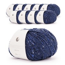 쎄비 트위드 에코 뜨개실 40g x 10p, 8 네이비