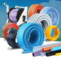 고압 물호스연결 pvc 고무호수 수도꼭지 호스릴 편사 농업용 투명, 녹가든호스15x40