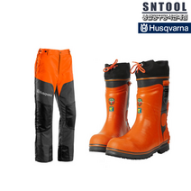 허스크바나/안전장비SET(2종)/안전바지(하의)+안전화/세트/작업복/테스트승인/벌목/보호/경량/형광/HUSQVARNA, 바지-46호(28인치), 안전화39호(265mm)