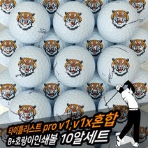 타이틀리스트 v1 v1x 혼합 B+ 타이거 인쇄볼(10알)