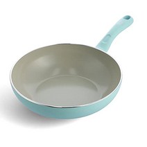 그린 셰프 심형 워크 팬 28 cm IH 대응 세라믹 가공 내외면 코비리 부착 어려워 손질 간단 유해 물질 미사용 어스 칼라 민트 그린