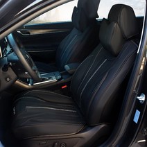 루쏘 자동차 가죽 시트커버, 브라운(운전석+조수석)