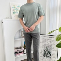 남성 여름 시원한 반팔 아크릴 니트티 라운드넥티셔츠 대학생룩 여름옷