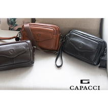 오엔시 남성 출근가방 천연가죽 미니크로스백