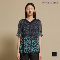 올리비아로렌 브이네크 레이스 블라우스 VOCNSWM5421