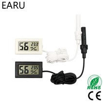 미니 LCD 디지털 온도계 습도계 온도 조절기 실내 편리한 온도 센서 습도계 게이지 계측기 프로브, 02 Black