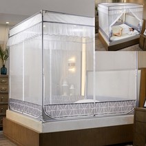사각 침대 모기장 180x200cm 그레이 슬라이드방충망 창문모기장 간편모기장 미닫이방충망 초미세방충망 이층침대