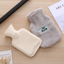 부들촉감 전자파 없는 난방효과 보온 물주머니 500ml 물손난로 온수물주머니 생리통 찜질기 온수 찜질팩 온열팩 찜질물주머니 온수찜질팩 온수주머니 물핫팩 보온팩 고무핫팩 물팩 보온주머니 물리치료 손난로 찜질주머니 야외활동 사무실 캠핑 차량, 그레이