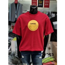 [톰스토리] [W몰 ] 스마일 오버핏 반팔 티셔츠 T212M1304A 55D5