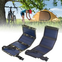 태양열 충전기 태양광 20w USB 전원 Usb 5V 여행 태양 전지 패널 배터리 전화 핸드폰 전자, [02] Camouflage