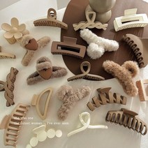 단발묶기 보브단발 붙임머리스타일링 머리 장식 세트 여성 패션 발톱 클립 커피 블랙 아크릴 큰 머리핀 헤어 악세서리 어, [22] 3조각,피스 23