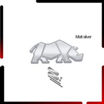 자동차 바디 그릴 배지 엠블럼 3D 금속 테일 스티커 스즈키 짐니 코뿔소 용 JB43 JB, Rhino Grille Matte