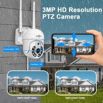 3MP WIFI 카메라 야외 1536P 5 배 디지털 줌 PTZ IP 오디오 P2P CCTV 감시 작업 Hiseeu 무선 시스템, [01] 3MP  Camera, 01 3MP  Camera