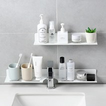 하이포스 욕실 물빠짐 철제 선반, 러너 규조토 화이트